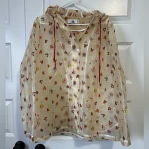 Disney Parks Snacks Sheer Rain Jacket Mickey Mouse Treats